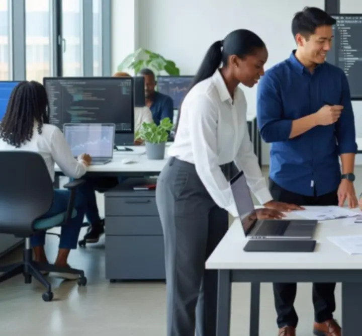 Équipe de GuidePlateformes travaillant ensemble pour analyser et comparer des offres de paris en ligne